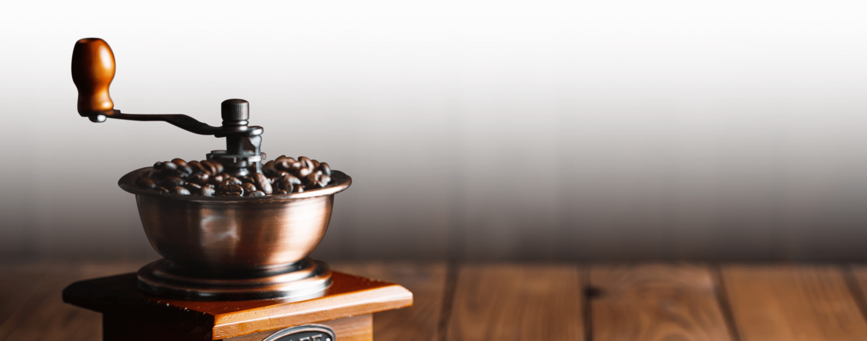 Coffee Beans in Coffee Grinder