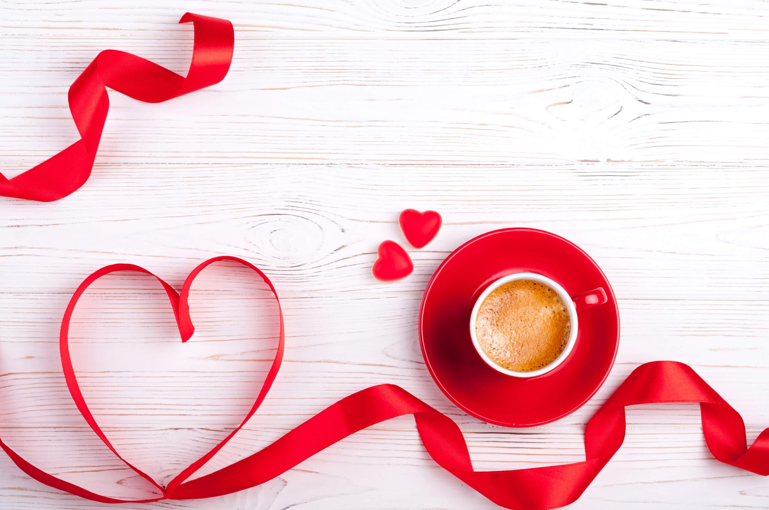 Cute Hearts Iced Coffee Cup Cold Brew Valentine's Day 